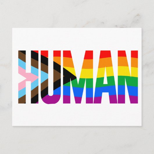 Menselijke Inclusiviteit Pride Vlag Briefkaart (Voorkant)