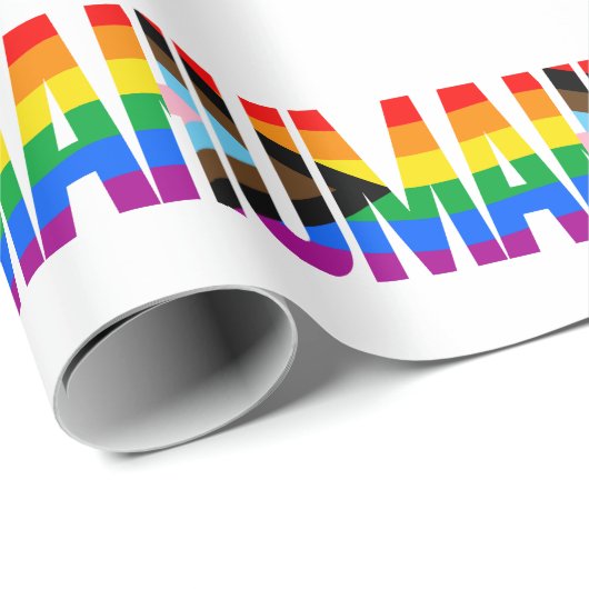 Menselijke Inclusiviteit Pride Vlag Cadeaupapier (Rol Hoek)