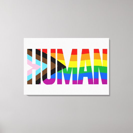 Menselijke Inclusiviteit Pride Vlag Canvas Afdruk (Voorkant)