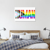 Menselijke Inclusiviteit Pride Vlag Canvas Afdruk (Insitu (Slaapkamer))