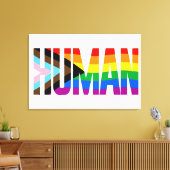 Menselijke Inclusiviteit Pride Vlag Canvas Afdruk (Insitu (Woonkamer))