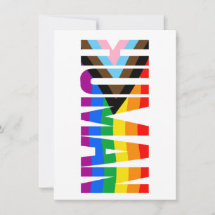 Menselijke Inclusiviteit Pride Vlag Feestdagenkaart