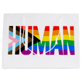 Menselijke Inclusiviteit Pride Vlag Groot Cadeauzakje (Voorkant)