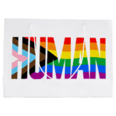 Menselijke Inclusiviteit Pride Vlag Groot Cadeauzakje (Achterkant)