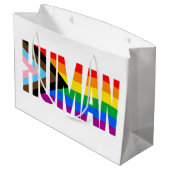 Menselijke Inclusiviteit Pride Vlag Groot Cadeauzakje (Achterkant Gekanteld)