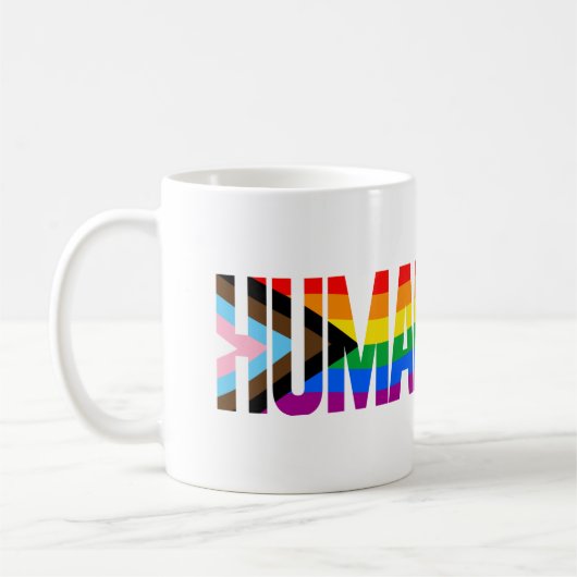 Menselijke Inclusiviteit Pride Vlag Koffiemok (Links)