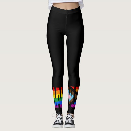 Menselijke Inclusiviteit Pride Vlag Leggings (Voorkant)