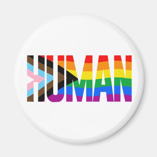 Menselijke Inclusiviteit Pride Vlag Magneet (Voorkant)
