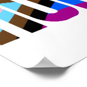 Menselijke Inclusiviteit Pride Vlag Poster (Hoek)