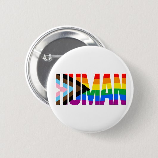 Menselijke Inclusiviteit Pride Vlag Ronde Button 5,7 Cm (Voorkant /achterkant)