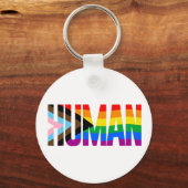 Menselijke Inclusiviteit Pride Vlag Sleutelhanger (Voorkant)