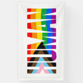 Menselijke Inclusiviteit Pride Vlag Spandoek (Verticaal)