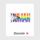 Menselijke Inclusiviteit Pride Vlag Sticker (Vel)