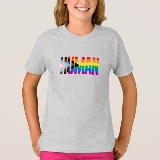 Menselijke Inclusiviteit Pride Vlag T-shirt (Voorkant)