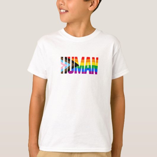 Menselijke Inclusiviteit Pride Vlag T-shirt (Voorkant)