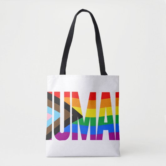 Menselijke Inclusiviteit Pride Vlag Tote Bag (Voorkant)
