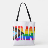 Menselijke Inclusiviteit Pride Vlag Tote Bag (Achterkant)
