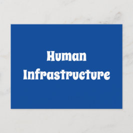 Menselijke infrastructuur briefkaart