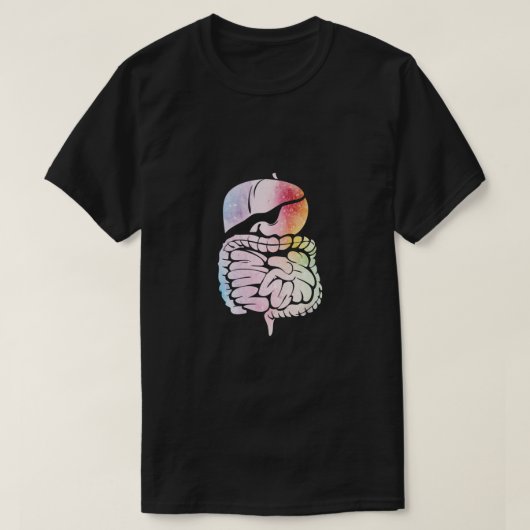 Menselijke Inwendige Organen Anatomie Art Spijsver T-shirt (Design voorkant)
