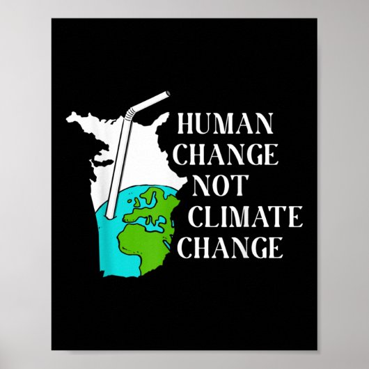 menselijke klimaatverandering-opwarming van de aar poster (Voorkant)
