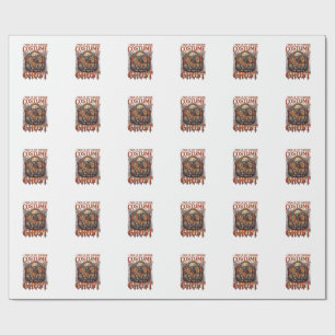 Menselijke Kostuum Geest Skelet Kerkhof Maan Hallo Cadeaupapier