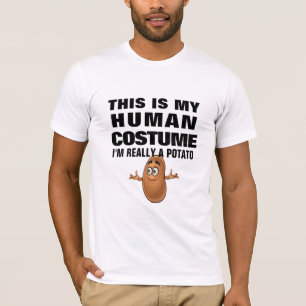 Menselijke Kostuum Halloween Aardappel T-shirt - G