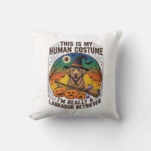 Menselijke Kostuum Labrador Retriever Halloween He Kussen