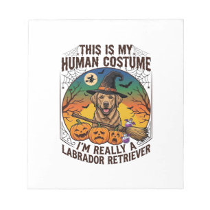Menselijke Kostuum Labrador Retriever Halloween He Notitieblok