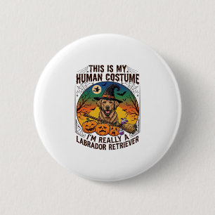 Menselijke Kostuum Labrador Retriever Halloween He Ronde Button 5,7 Cm