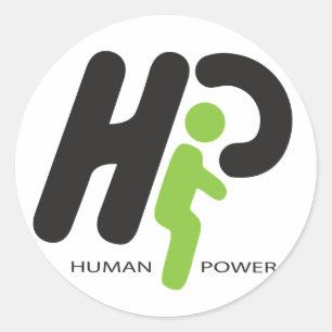 Menselijke kracht ronde sticker
