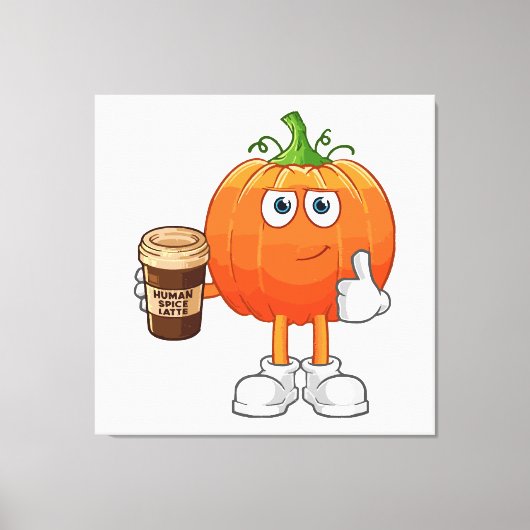 Menselijke kruidenlatte canvas afdruk (Voorkant)