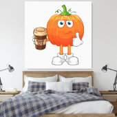 Menselijke kruidenlatte canvas afdruk (Insitu (Slaapkamer))