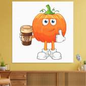 Menselijke kruidenlatte canvas afdruk (Insitu (Woonkamer))