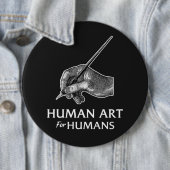 Menselijke Kunst Voor Mensen Ronde Button 6,0 Cm (In situ)