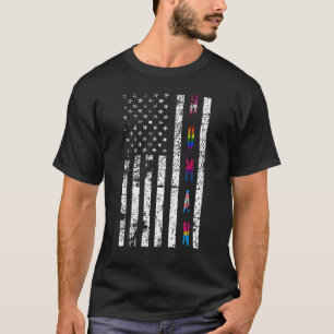 Menselijke LGBT Amerikaanse vlag Gay Pride Maand T T-shirt