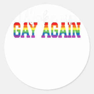 Menselijke LGBT-vlag Homo Maand werd WEER wakker H Ronde Sticker