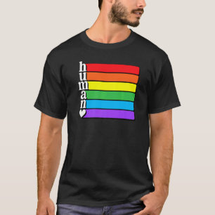 Menselijke LGBT Vlag Mensenrechten Gay Lesbisch Tr T-shirt