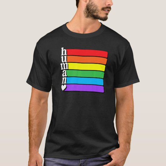 Menselijke LGBT Vlag Mensenrechten Gay Lesbisch Tr T-shirt (Voorkant)