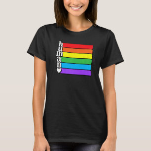 Menselijke LGBT Vlag Mensenrechten Gay Lesbisch Tr T-shirt