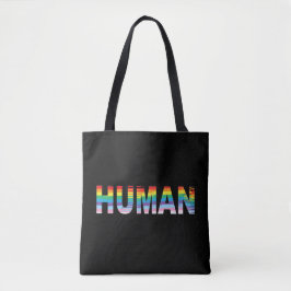 MENSELIJKE LGBTQIA Regenboogvlag, Pride Trendy Can Tote Bag