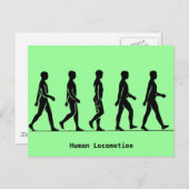 Menselijke locomotie briefkaart (Voorkant / Achterkant)