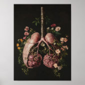 Menselijke Longen Schilderij Longen Print Oud Bloe (Voorkant)