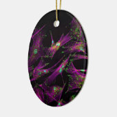 Menselijke longfibroblasten keramisch ornament (Links)