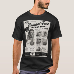 Menselijke maskers voor huisdieren Nep advertentie T-shirt