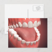 Menselijke mond open, met schitterende tanden, tan briefkaart (Voorkant / Achterkant)