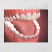Menselijke mond open, met schitterende tanden, tan briefkaart (Voorkant)