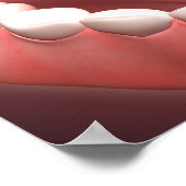 Menselijke mond open, met schitterende tanden, tan poster (Hoek)