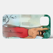 Menselijke & Natuur Geïllustreerde iPhone Case (Achterkant (horizontaal))