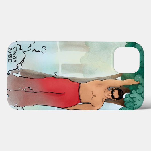 Menselijke & Natuur Geïllustreerde iPhone Case (Achterkant (horizontaal))