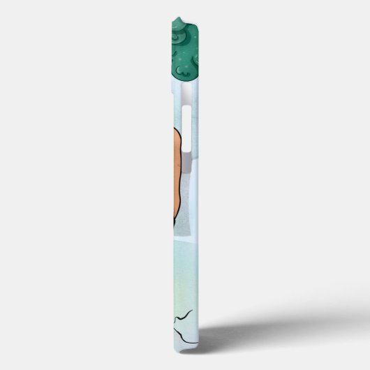 Menselijke & Natuur Geïllustreerde iPhone Case (Achterkant / Links)